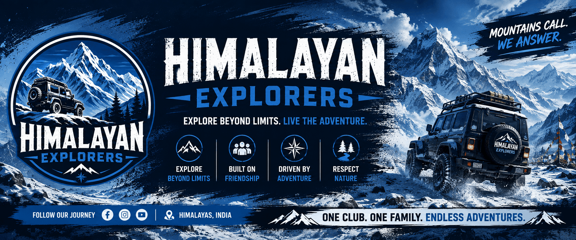 Himalayan Explorers brand banner